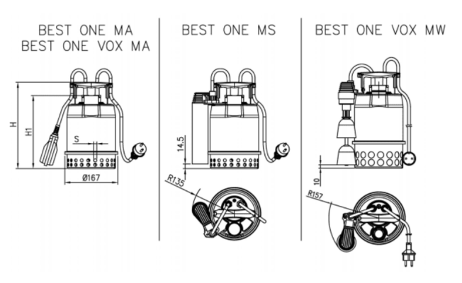 MÁY BƠM CHÌM NƯỚC THẢI EBARA BEST 2MA